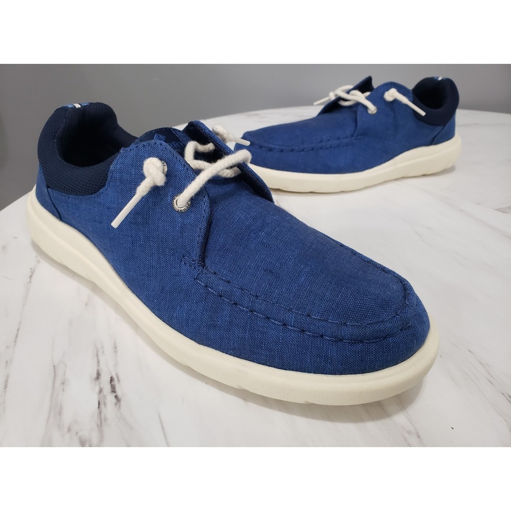 NEW 8.5 SLIP ON Sperry Top Sider Boat Shoes Mens Eye Lace Up Blue STS24084